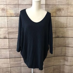 NWOT blue batwing top